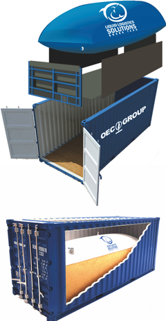 海藝坊1:20比例CEO GROUP集裝箱液袋模型 精細化航運與流動衛(wèi)生設施展示